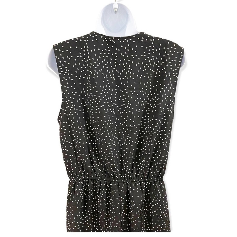 Seek the Label Polka Dot Deep V Neck Romper Black and White LF Size Medium - Picture 5 of 10